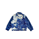 Louis Vuitton Blue Bandana Mixed Leather Jacket