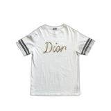 Dior White & Silver 47 Logo T-Shirt