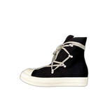 Rick Owens Black & White Hexagram High Top Sneakers