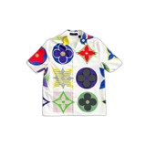 Louis Vuitton White Multicolor Flower Monogram Button Up Shirt