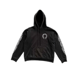 Chrome Hearts Black & White Horseshoe Logo Hoodie