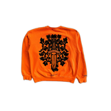 Chrome Hearts Orange & Black Dagger Logo Sweater