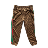 Gucci Tan Monogram Striped Track Pants