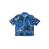 Dior Kenny Scharf Blue Oblique Button Up Shirt