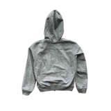 Dior Air Jordan Grey Leather Hooded Jacket