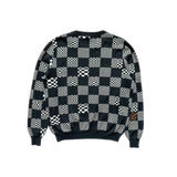 Louis Vuitton Black & White Distorted Damier Sweater