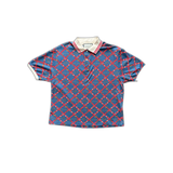 Gucci Navy & Red Belt Print Polo T-Shirt