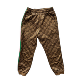 Gucci Tan Monogram Striped Track Pants