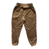 Gucci Tan Monogram Striped Track Pants