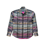 Louis Vuitton Plaid & Pink Monogram Button Up Shirt