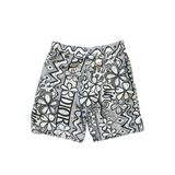 Dior Stussy Black & White Silk Shorts