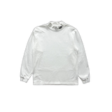 Dior Air Jordan White Embroidered Logo Longsleeve Mockneck T-Shirt