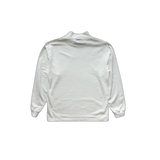 Dior Air Jordan White Embroidered Logo Longsleeve Mockneck T-Shirt