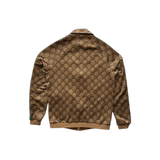 Gucci Tan Monogram Striped Track Jacket