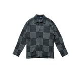 Louis Vuitton Black Damier Wool Cardigan