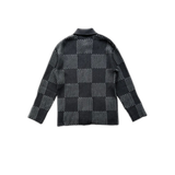 Louis Vuitton Black Damier Wool Cardigan