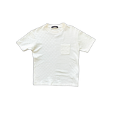 Louis Vuitton White Half Damier Pocket T-Shirt