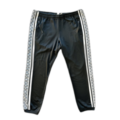 Gucci Black Monogram Striped Track Pants