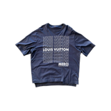 Louis Vuitton Navy Merci Have A Vuitton Day Oversized Shirt