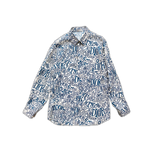 Dior White & Blue Stussy All Over Print Button Up Shirt