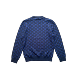 Louis Vuitton Black & Blue Half Monogram Cashmere Sweater