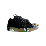 Lanvin Gallery Dept Black Paint Splatter Curb Oversized Women's Sneakers