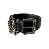 Chrome Hearts Black & Silver Roller Belt