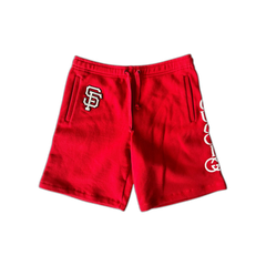 Gucci MLB Red & White San Francisco Giants Logo Shorts