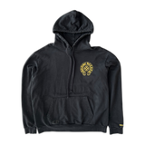 Chrome Hearts Black & Yellow Online Exclusive Horseshoe Logo Hoodie