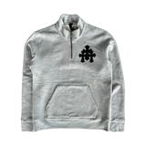 Chrome Hearts Grey & Black Triple Cross Quarter Zip Sweater