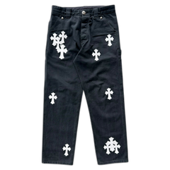 Chrome Hearts Black & White Carpenter Pants