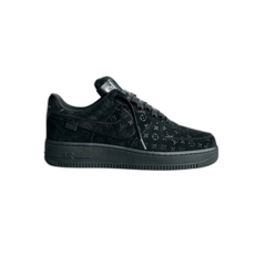 Louis Vuitton Nike Black Monogram Air Force 1 Low Top Sneakers