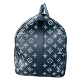 Louis Vuitton Navy & White Monogram Shadow Keepall 50