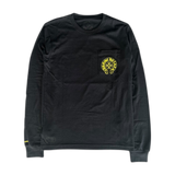 Chrome Hearts Black & Yellow Staff Horseshoe Logo Longsleeve T-Shirt