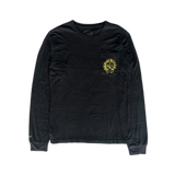 Chrome Hearts Black & Yellow Staff Horseshoe Logo Longsleeve T-Shirt