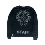 Chrome Hearts Black & Grey Staff Horseshoe Logo Longsleeve T-Shirt