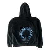 Chrome Hearts Black & Blue Online Exclusive Horseshoe Logo Hoodie