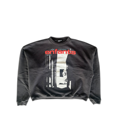 Enfants Riches Deprimes Faded Black & White Bondage Sweater