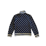 Gucci Blue & White GG Jacquard Monogram Track Jacket