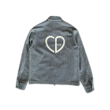 Dior Blue & White Striped Heart Logo Jacket