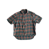 Chrome Hearts Green & Red Plaid Zip Up Shirt