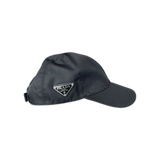 Prada Black Logo Re-Nylon Baseball Hat