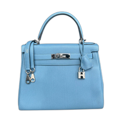 Hermes Blue Azure Togo Kelly 28