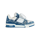 Louis Vuitton Blue & White Denim Monogram Trainers