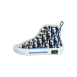 Dior Beige & Blue Oblique Tapestry B23 High Top Sneakers