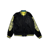 Chrome Hearts Matty Boy Black & Yellow Flaming Youth Reversible Bomber Jacket