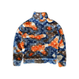 Louis Vuitton Blue & Orange Camo Monogram Fleece Zip Up Jacket