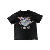 Dior Sorayama Black Dinosaur Logo T-Shirt