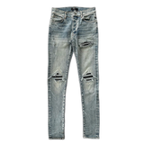 Amiri Stone Indigo & Black Patch MX1 Jeans