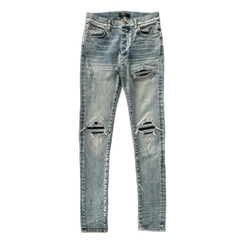 Amiri Stone Indigo & Black Patch MX1 Jeans